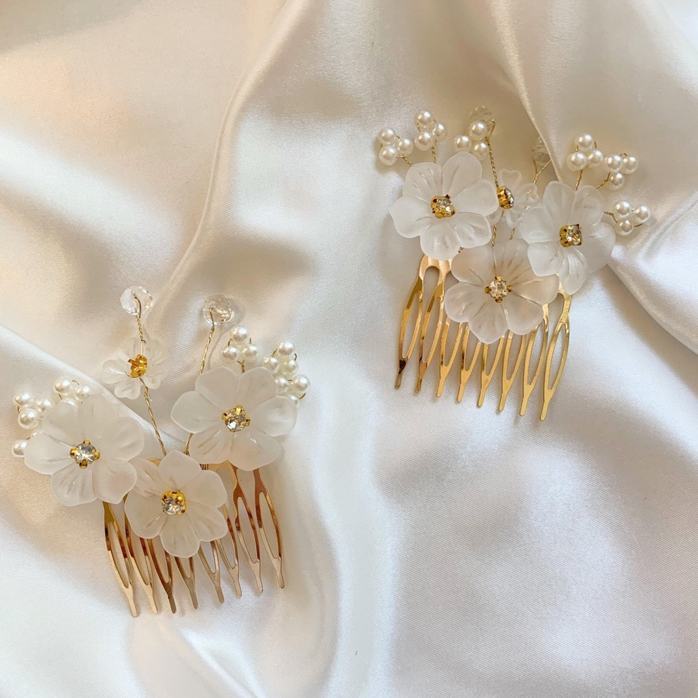 BRIDAL - CÉCILE Floral Comb Hair Piece